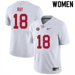 NCAA Women's Alabama Crimson Tide #18 LaBryan Ray Stitched College 2020 Nike Authentic White Football Jersey BT17X60OD